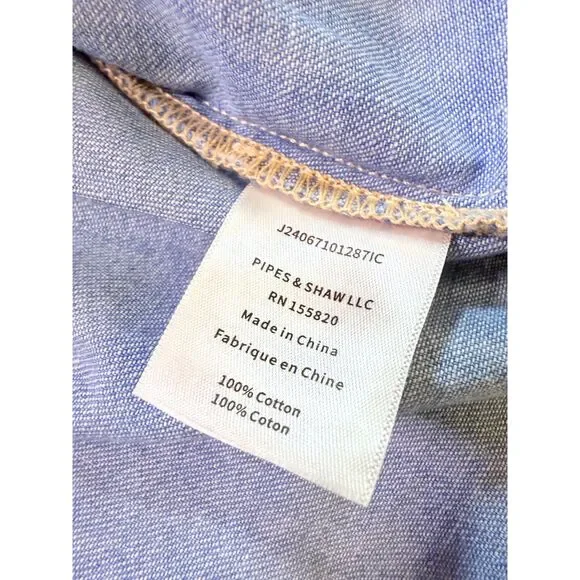 Veronica Beard NWOT Women 10 Edwina Sleeveless Midi Shirtdress Iceberg Denim - Picture 12 of 13